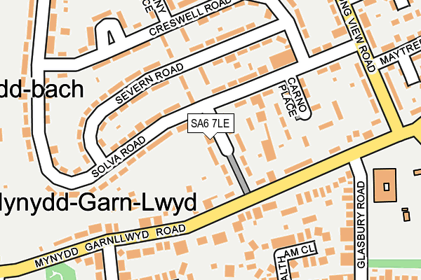 SA6 7LE map - OS OpenMap – Local (Ordnance Survey)