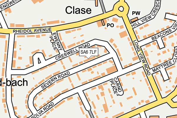 SA6 7LF map - OS OpenMap – Local (Ordnance Survey)