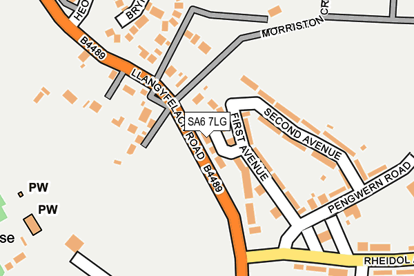 SA6 7LG map - OS OpenMap – Local (Ordnance Survey)