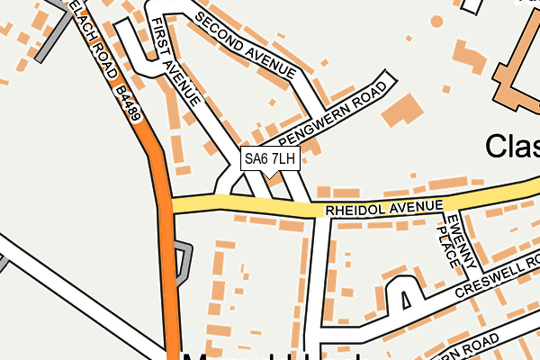 SA6 7LH map - OS OpenMap – Local (Ordnance Survey)