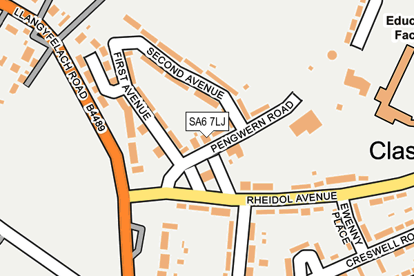 SA6 7LJ map - OS OpenMap – Local (Ordnance Survey)