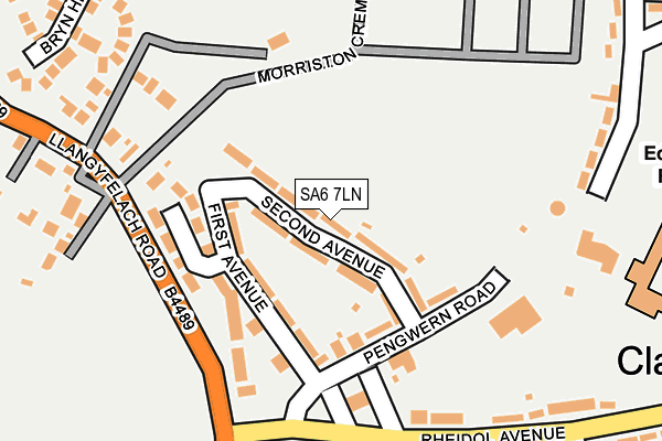 SA6 7LN map - OS OpenMap – Local (Ordnance Survey)