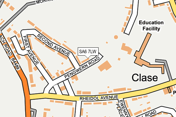 SA6 7LW map - OS OpenMap – Local (Ordnance Survey)