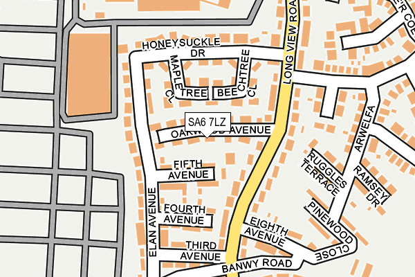 SA6 7LZ map - OS OpenMap – Local (Ordnance Survey)