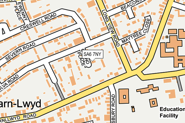 SA6 7NY map - OS OpenMap – Local (Ordnance Survey)