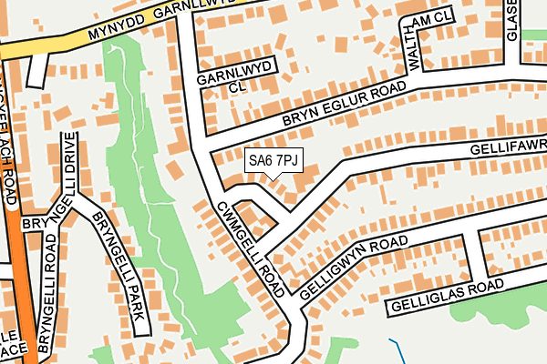 SA6 7PJ map - OS OpenMap – Local (Ordnance Survey)