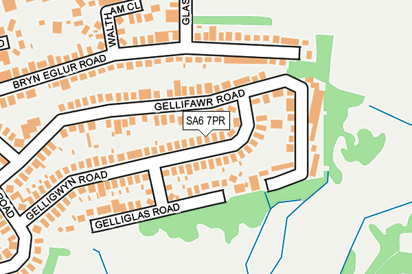 SA6 7PR map - OS OpenMap – Local (Ordnance Survey)