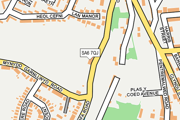 SA6 7QJ map - OS OpenMap – Local (Ordnance Survey)