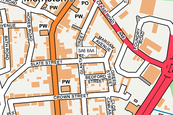 SA6 8AA map - OS OpenMap – Local (Ordnance Survey)