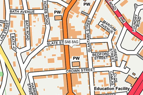 SA6 8AG map - OS OpenMap – Local (Ordnance Survey)