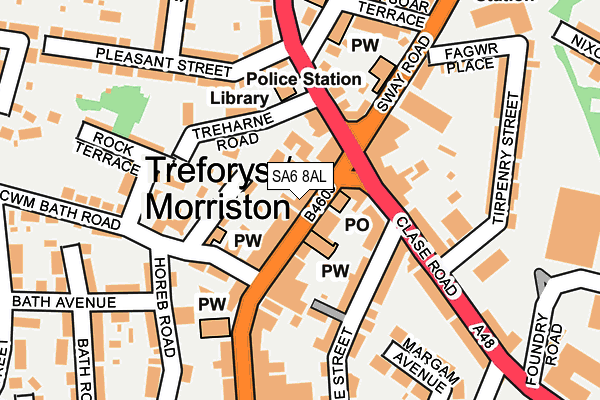 SA6 8AL map - OS OpenMap – Local (Ordnance Survey)