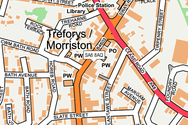 SA6 8AQ map - OS OpenMap – Local (Ordnance Survey)