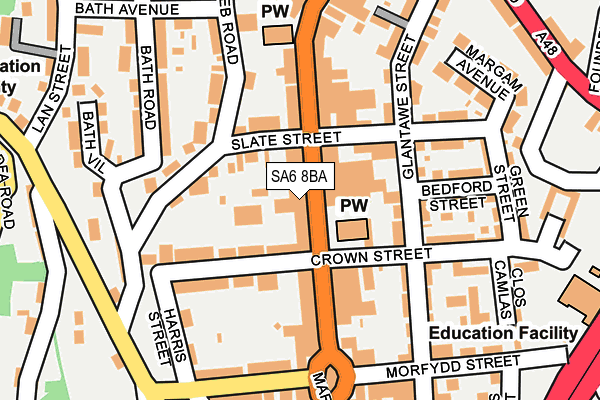 SA6 8BA map - OS OpenMap – Local (Ordnance Survey)