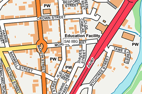 SA6 8BG map - OS OpenMap – Local (Ordnance Survey)