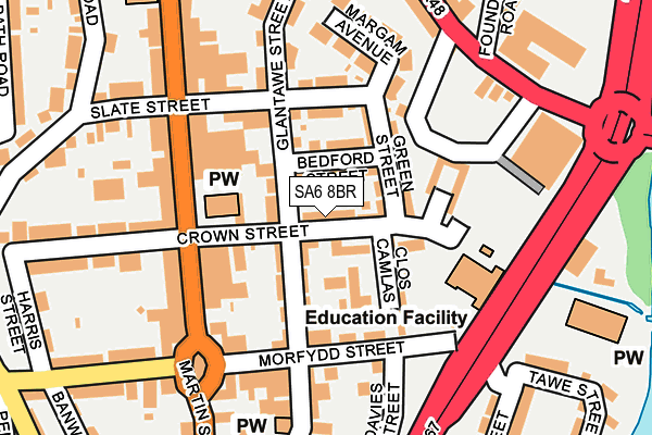 SA6 8BR map - OS OpenMap – Local (Ordnance Survey)