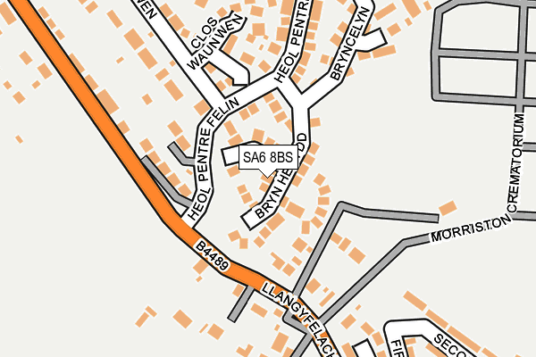 SA6 8BS map - OS OpenMap – Local (Ordnance Survey)