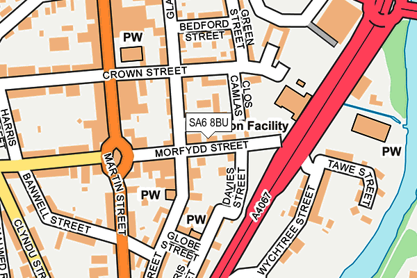 SA6 8BU map - OS OpenMap – Local (Ordnance Survey)