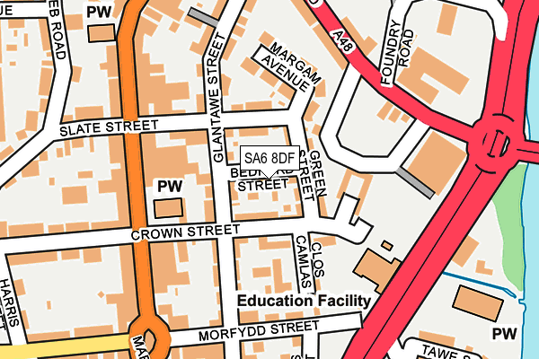 SA6 8DF map - OS OpenMap – Local (Ordnance Survey)