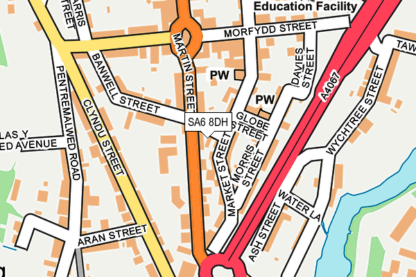 SA6 8DH map - OS OpenMap – Local (Ordnance Survey)