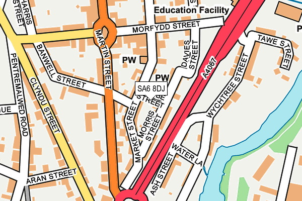 SA6 8DJ map - OS OpenMap – Local (Ordnance Survey)