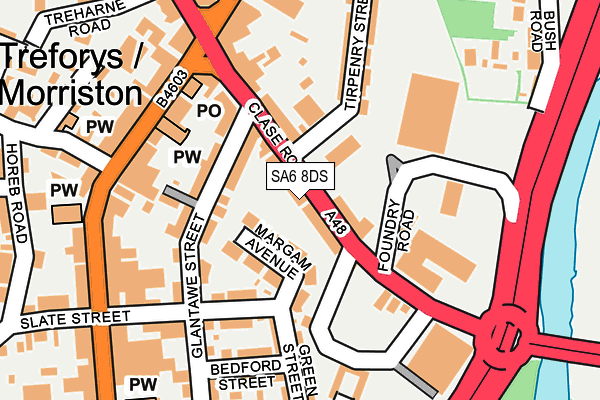 SA6 8DS map - OS OpenMap – Local (Ordnance Survey)