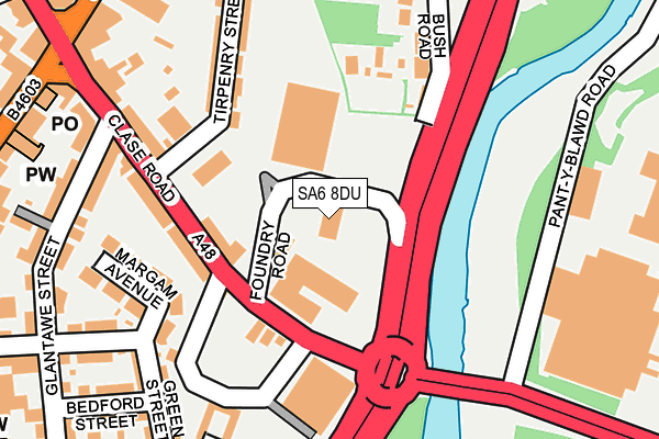 SA6 8DU map - OS OpenMap – Local (Ordnance Survey)