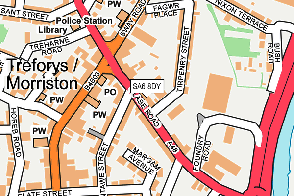 SA6 8DY map - OS OpenMap – Local (Ordnance Survey)