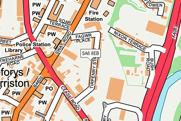 SA6 8EB map - OS OpenMap – Local (Ordnance Survey)