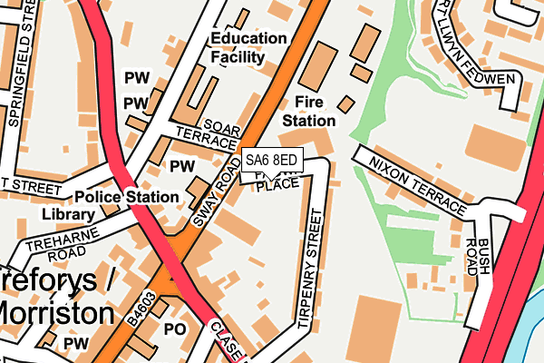 SA6 8ED map - OS OpenMap – Local (Ordnance Survey)