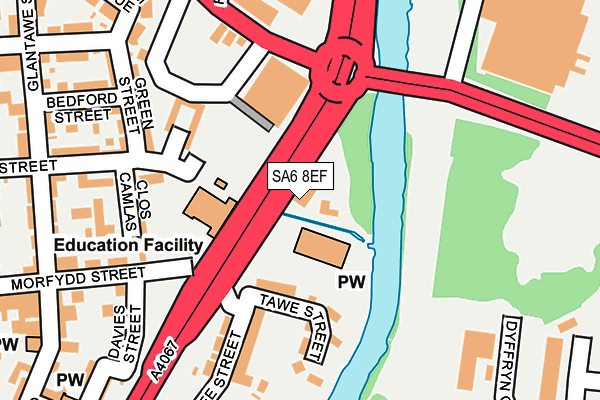 SA6 8EF map - OS OpenMap – Local (Ordnance Survey)
