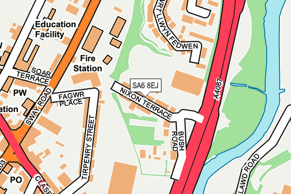 SA6 8EJ map - OS OpenMap – Local (Ordnance Survey)