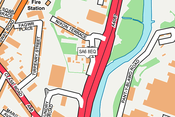 SA6 8EQ map - OS OpenMap – Local (Ordnance Survey)