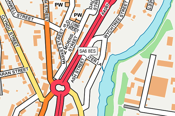 SA6 8ES map - OS OpenMap – Local (Ordnance Survey)