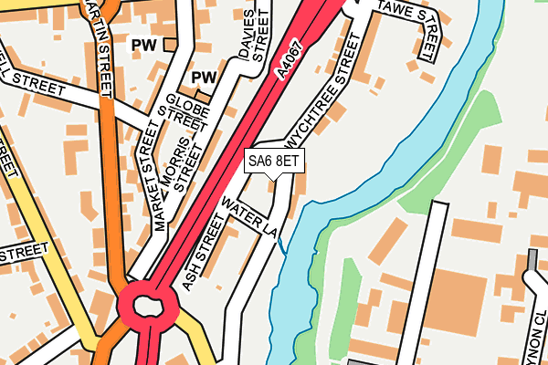 SA6 8ET map - OS OpenMap – Local (Ordnance Survey)