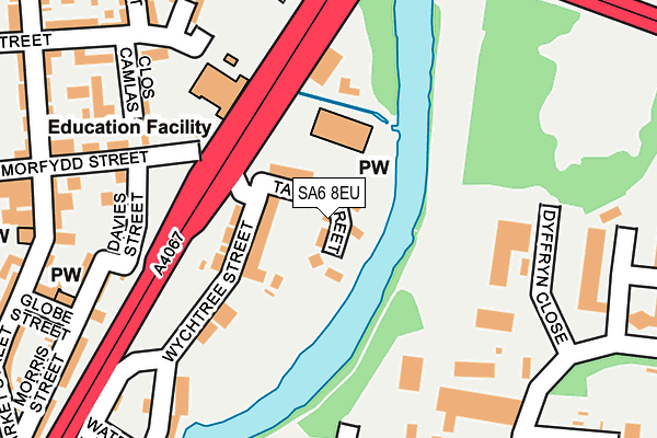 SA6 8EU map - OS OpenMap – Local (Ordnance Survey)