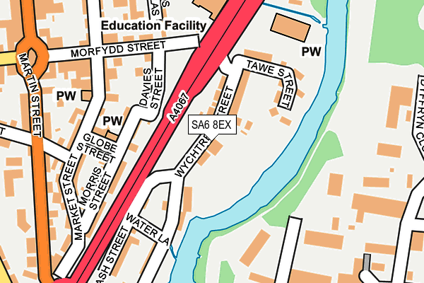 SA6 8EX map - OS OpenMap – Local (Ordnance Survey)