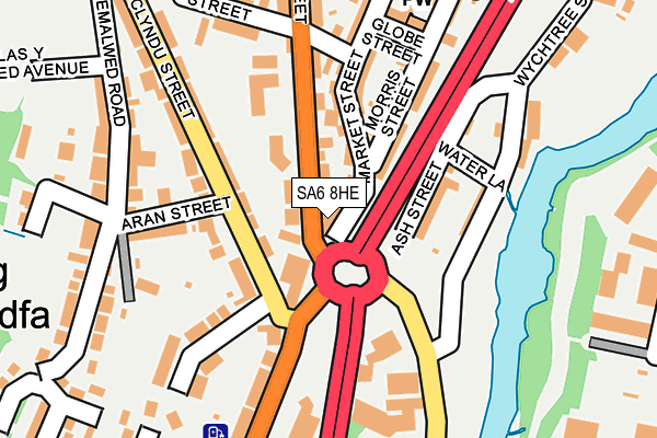 SA6 8HE map - OS OpenMap – Local (Ordnance Survey)