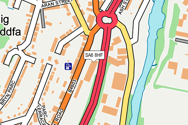 SA6 8HF map - OS OpenMap – Local (Ordnance Survey)