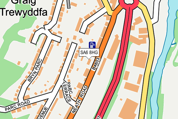 SA6 8HG map - OS OpenMap – Local (Ordnance Survey)