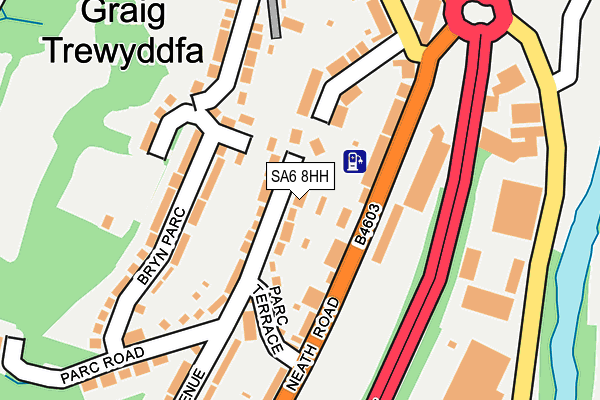 SA6 8HH map - OS OpenMap – Local (Ordnance Survey)