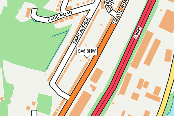 SA6 8HW map - OS OpenMap – Local (Ordnance Survey)