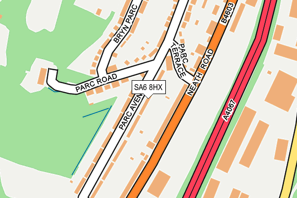 SA6 8HX map - OS OpenMap – Local (Ordnance Survey)
