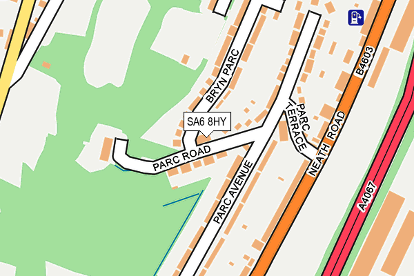 SA6 8HY map - OS OpenMap – Local (Ordnance Survey)