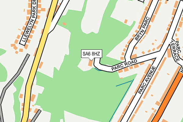 SA6 8HZ map - OS OpenMap – Local (Ordnance Survey)