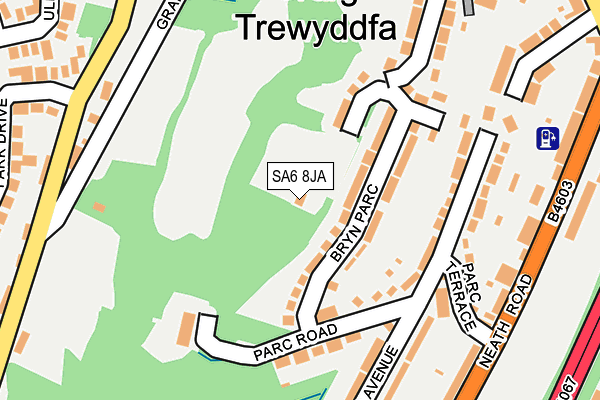 SA6 8JA map - OS OpenMap – Local (Ordnance Survey)