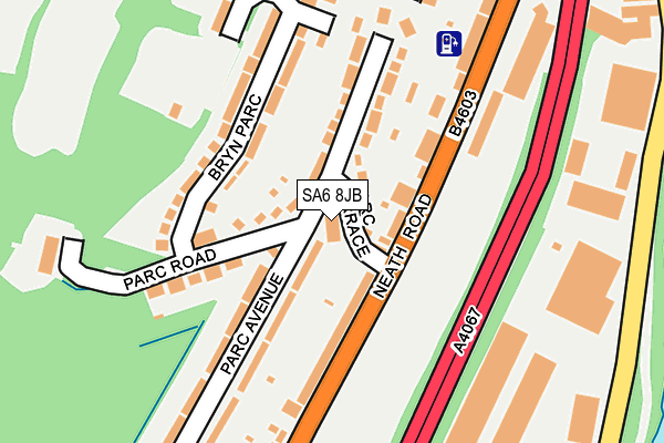 SA6 8JB map - OS OpenMap – Local (Ordnance Survey)