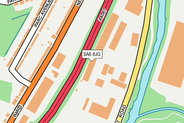 SA6 8JG map - OS OpenMap – Local (Ordnance Survey)