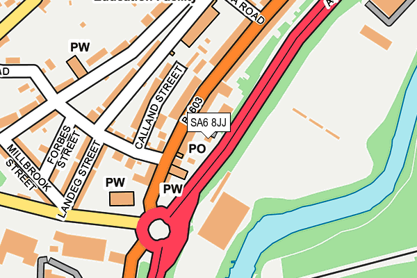 SA6 8JJ map - OS OpenMap – Local (Ordnance Survey)
