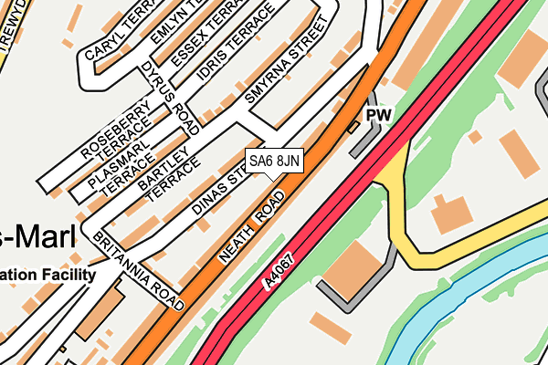 SA6 8JN map - OS OpenMap – Local (Ordnance Survey)