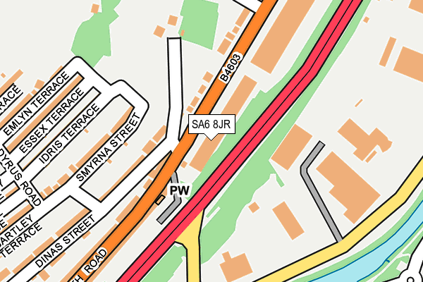 SA6 8JR map - OS OpenMap – Local (Ordnance Survey)